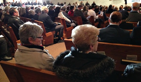 People of all ages filled Blessed Sacrament Parish in Transcona during the Remembrance Day Service.